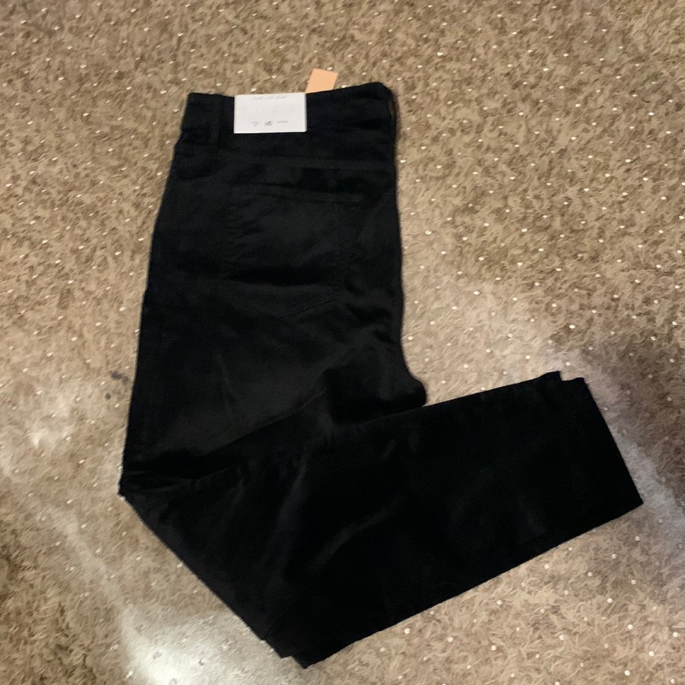 LOFT Black Velvet Skinny Pants
